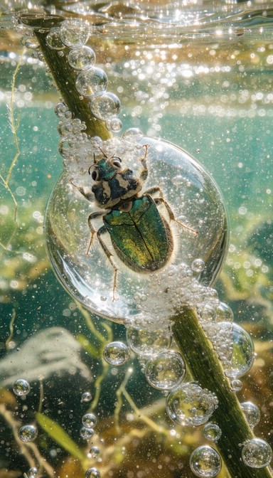 Floating Bug Air Free Beetle Skims Water Image - Beetle, Water, Anime | Download at ...