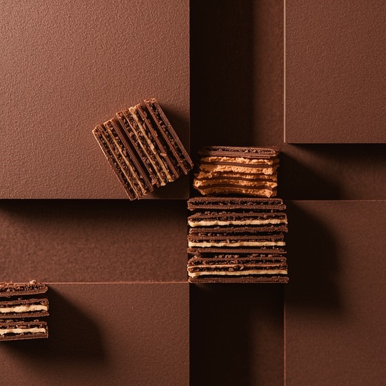 Chocolate Polymorphs Stacking Pattern Free Chocolate Wafer Architecture Image - Chocolate, Wafers, Cookies ...