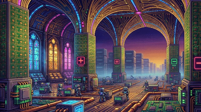 Free Pixel Circuit Cathedral Image - Pixel, Cathedral, Cybernetic ...