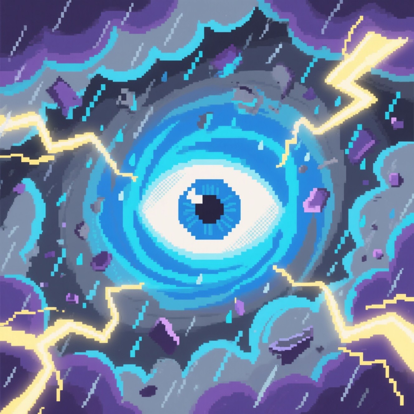 Free Pixel Storm Eye Image - Eye, Storm, Pixel | Download at StockCake