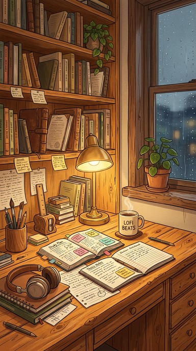 Free Cozy Study Corner Image - Study, Desk, Cozy | Download at StockCake