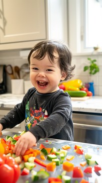 Free Joyful Cooking Helper Image - Child, Kitchen, Smiling | Download ...