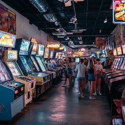 Free Vibrant Arcade Night Image - Arcade, Neon, Lights | Download at ...