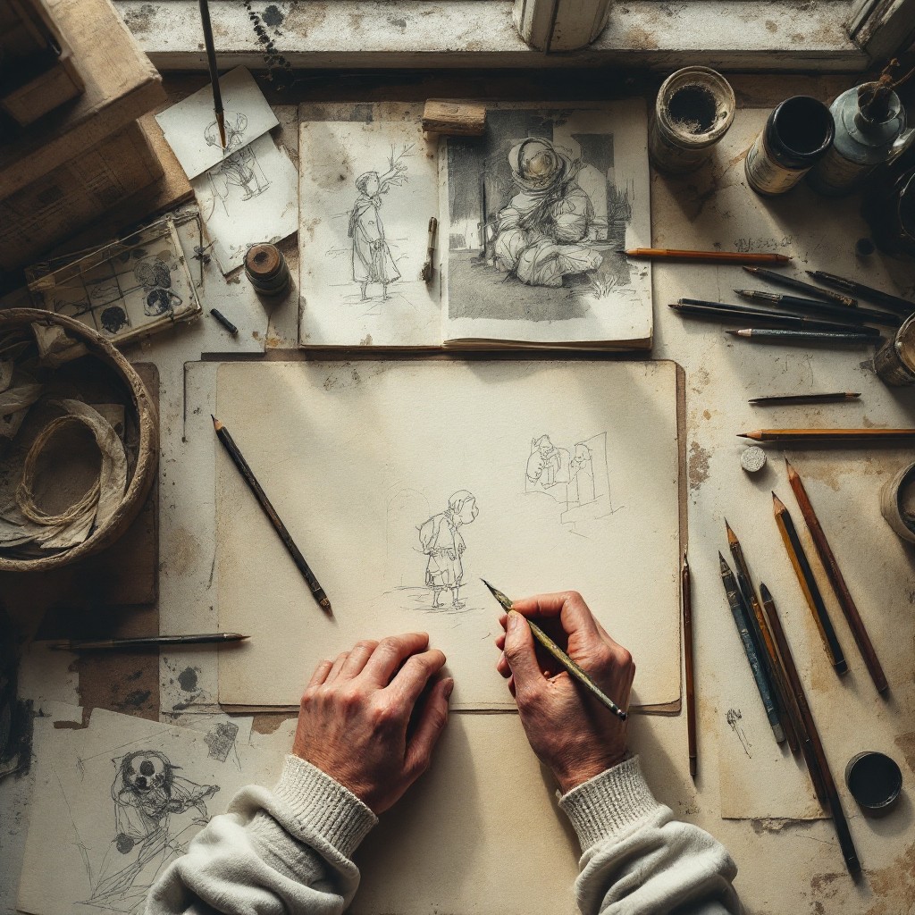 Free Artist At Work Image - Artist, Drawing, Sketch | Download at StockCake