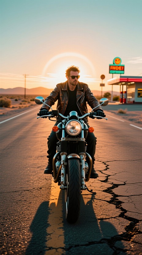 Free Sunset Highway Rider Image - Motorcycle, Sunset, Highway ...