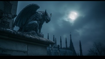 Free Gothic Gargoyle Moonlight Image - Gargoyle, Moonlight, Gothic ...