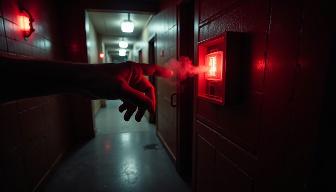 Red Emergence Free Red Emergency Corridor Image - Bunker, Corridor, Emergency ...