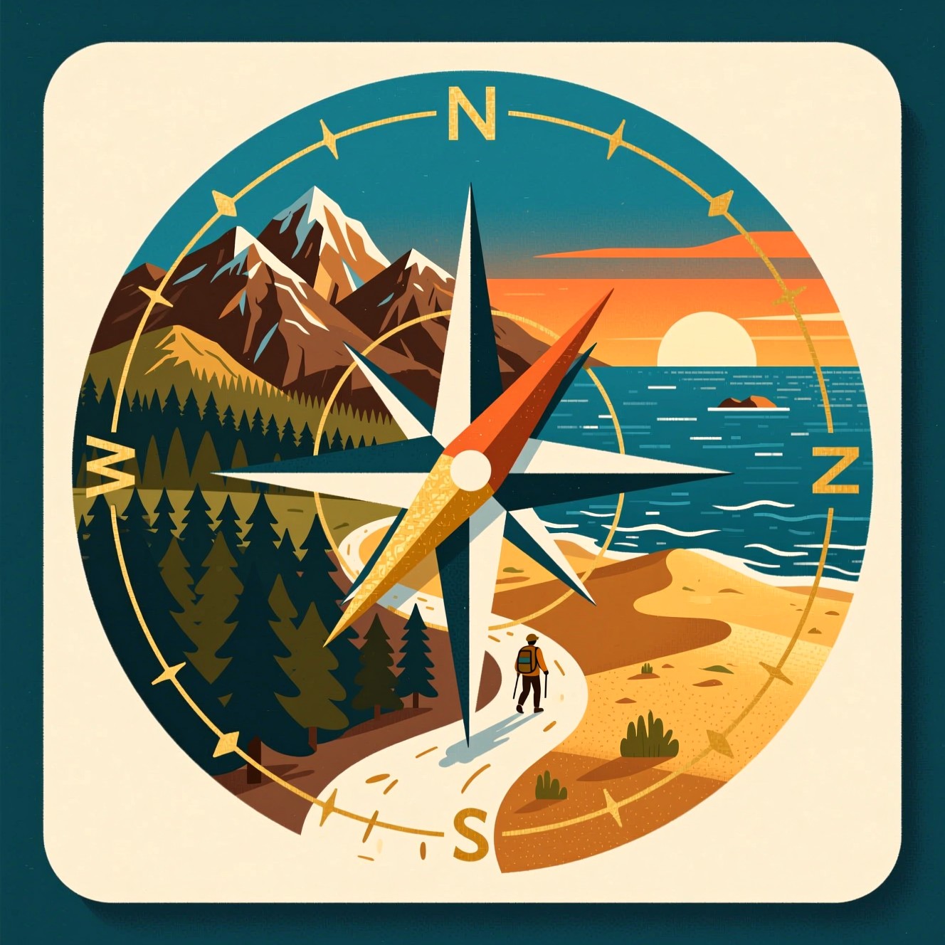 Free Compass of Adventure Image - Adventure, Compass, Mountains ...