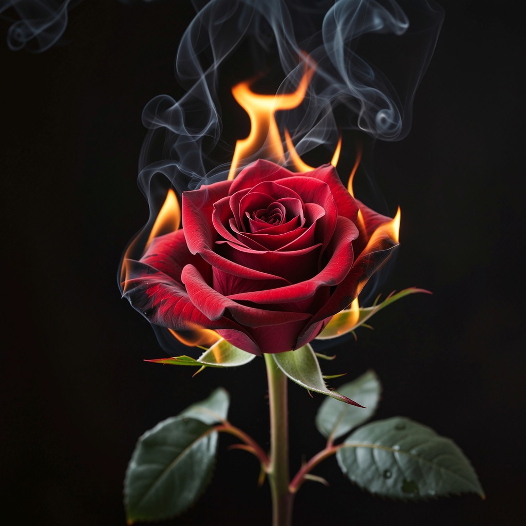 Free Gothic Flaming Rose Image - Rose, Flame, Fire | Download at StockCake