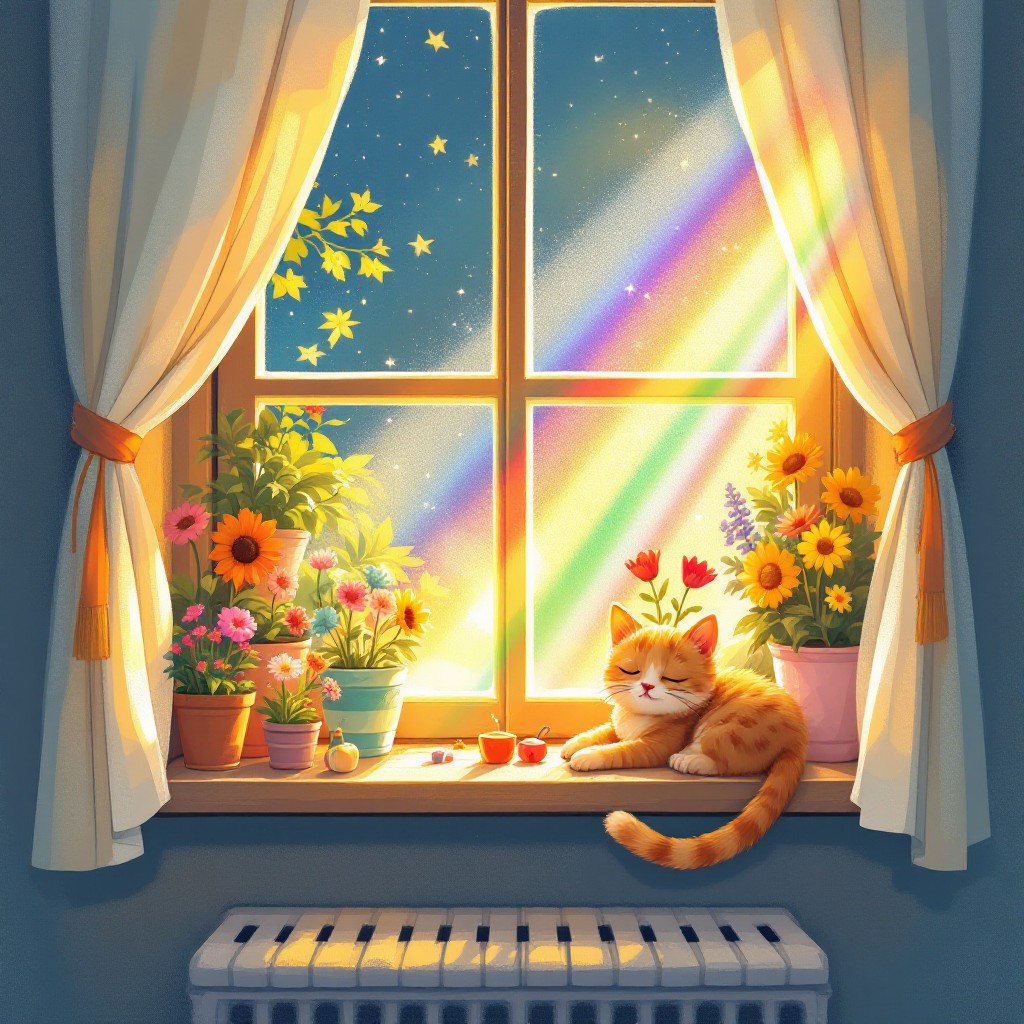 Window Transparent Cat Free Magical Window Cat Image - Cat, Window, Rainbow | Download at ...