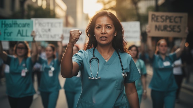 Free Nurses Demand Respect Image - Nurses, Protest, Anime | Download at ...