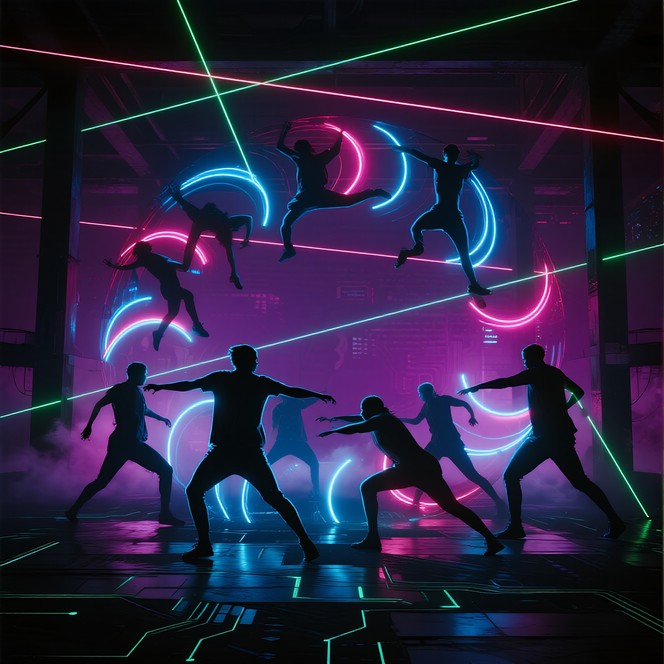 Neon Rave Motion Free Neon Dance Revolution Image | Download at StockCake
