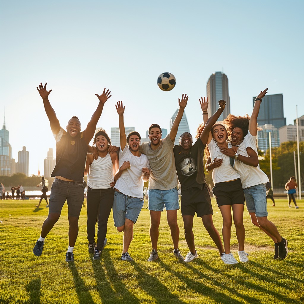 Free Joyful Friends Playing Image - Friends, Fun, Soccer | Download at ...