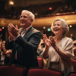 Free Standing Ovation Moment Image - Elderly, Couple, Concert ...