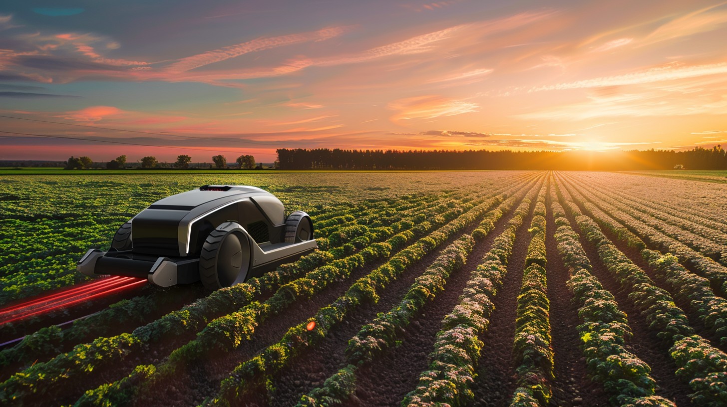 Free Automated Farming Sunset Image - Agriculture, Technology ...