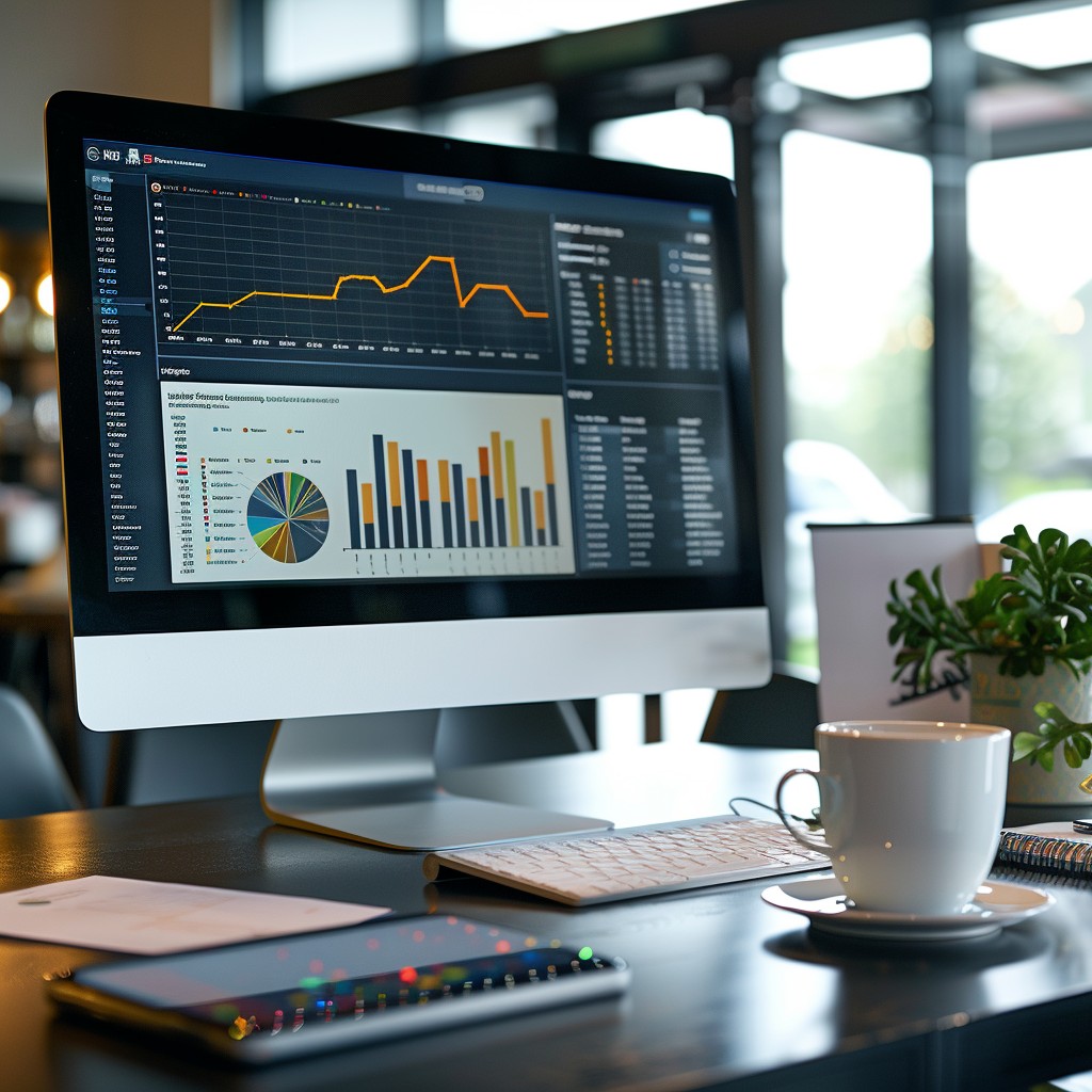 Free Analytics Workstation Setup Image - Office, Computer, Analytics ...