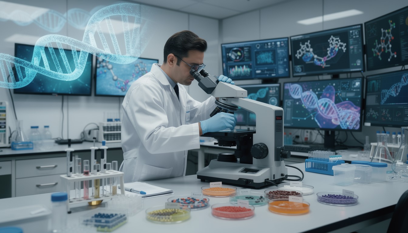 Scientific Pics Free Scientific Microscope Analysis Image - Scientist, Laboratory ...