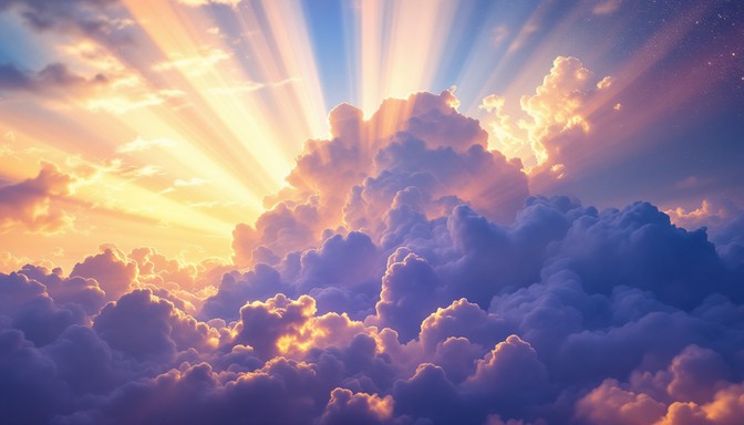 Free Sunbeams Pierce Clouds Image - Sunbeams, Clouds, Sky | Download at ...