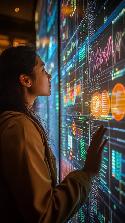 Free Analyzing data visualization Image - Technology, Data, Woman ...