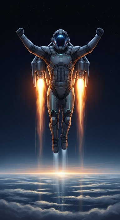 Free Jetpack Warrior Rising Photo - Jetpack, Futuristic, Soldier ...