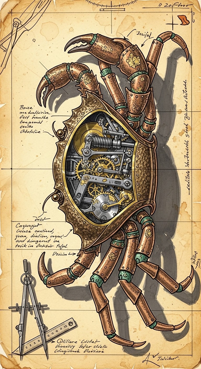 Free Clockwork Bronze Crustacean Photo - Mechanical, Clockwork, Crab ...
