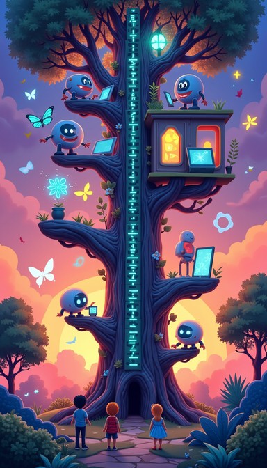 Tech Tree Deco Free Tech Tree Wonderland Image - Treehouse, Technology, Robots ...