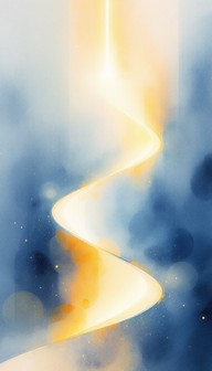 Free Ascending Golden Path Image - Watercolor, Spiral, Ethereal ...