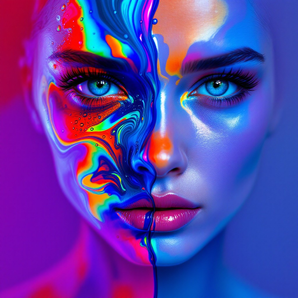 Free Chromatic Face Divide Image - Portrait, Liquid, Face | Download at ...