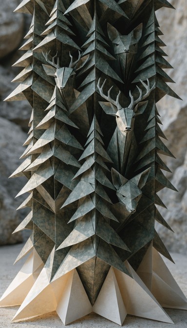 Origami In Nature Free Hidden Origami Wildlife Image - Origami, Papercraft, Forest ...