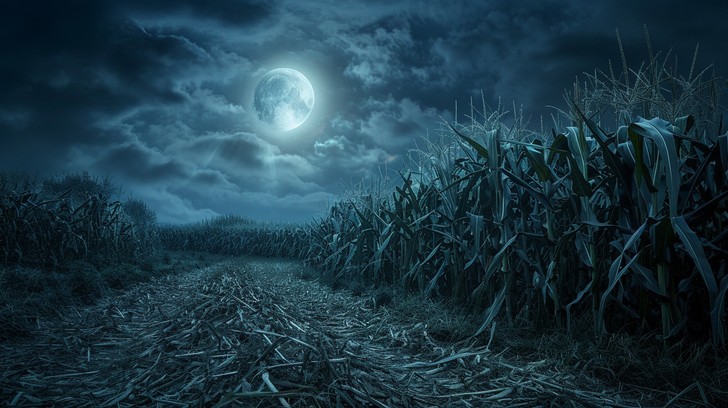 Free Midnight Cornfield Path Image | Download at StockCake