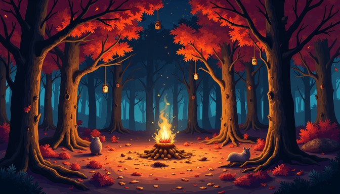 Free Mystical Autumn Bonfire Image - Forest, Autumn, Twilight ...