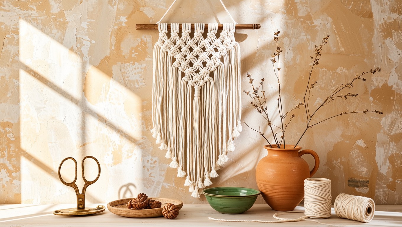 Free Handcrafted Fiber Decor Image - Macramé, Fiber, Textile | Download ...