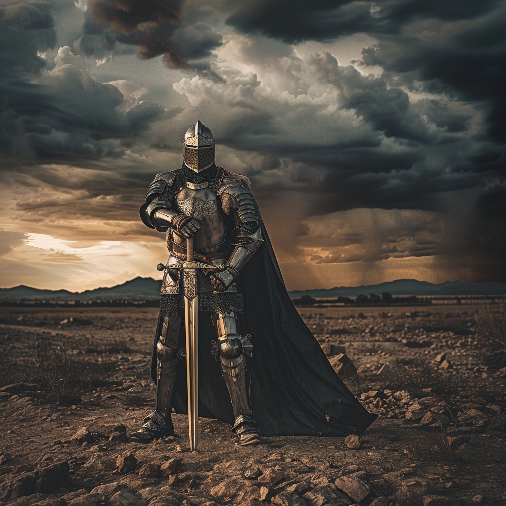 Free Knight Awaits Battle Image - Knight, Armor, Storm | Download at ...