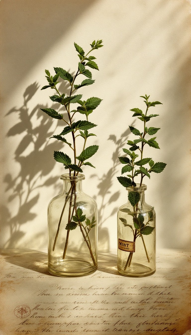 Free Botanical Mint Study Image - Mint, Botanical, Vintage | Download ...