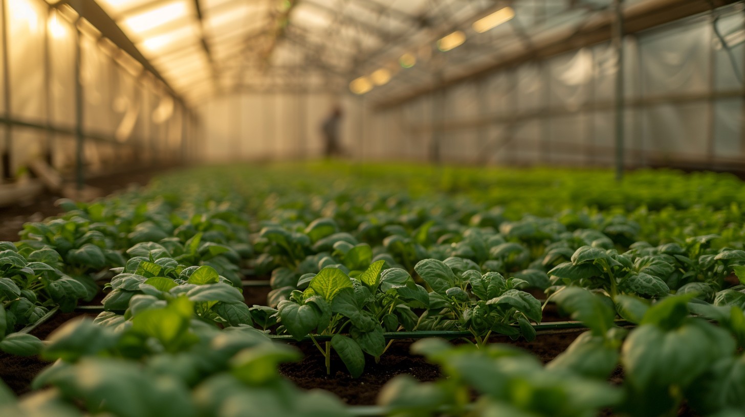 Curated visual reference: Picture Idea: Free Greenhouse Plant Rows Image