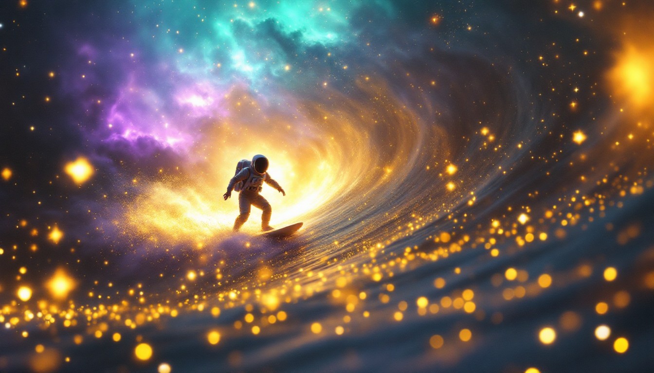Space Surf Free Cosmic Surfer Soars Image - Astronaut, Space, Nebula | Download at ...