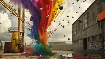 Colours Exploded Free Explosive Color Burst Image - Colorful, Explosion, Paint ...