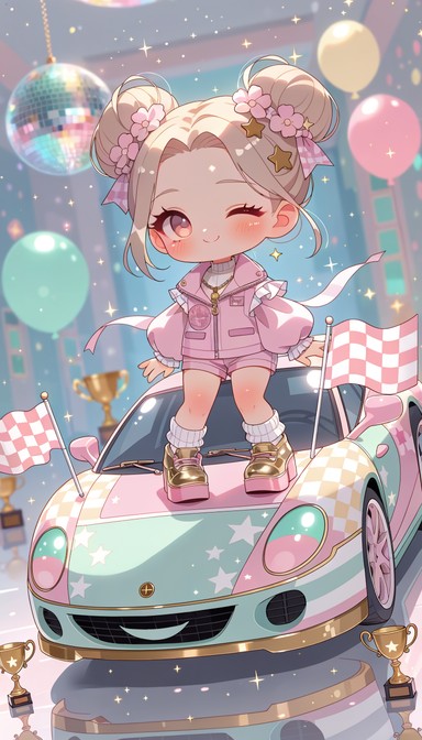 Free Cute Anime Racer Image - Chibi, Kawaii, Anime | Download at StockCake