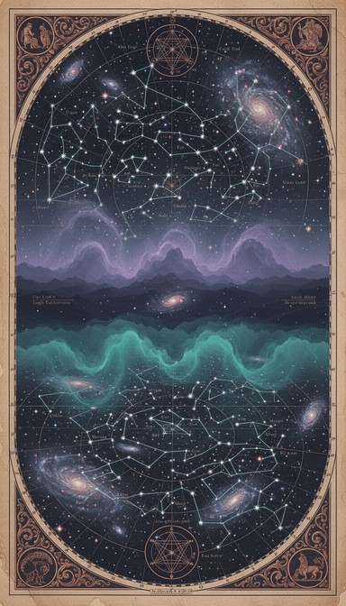 Free Vintage Star Map Image - Vintage, Celestial, Constellations ...