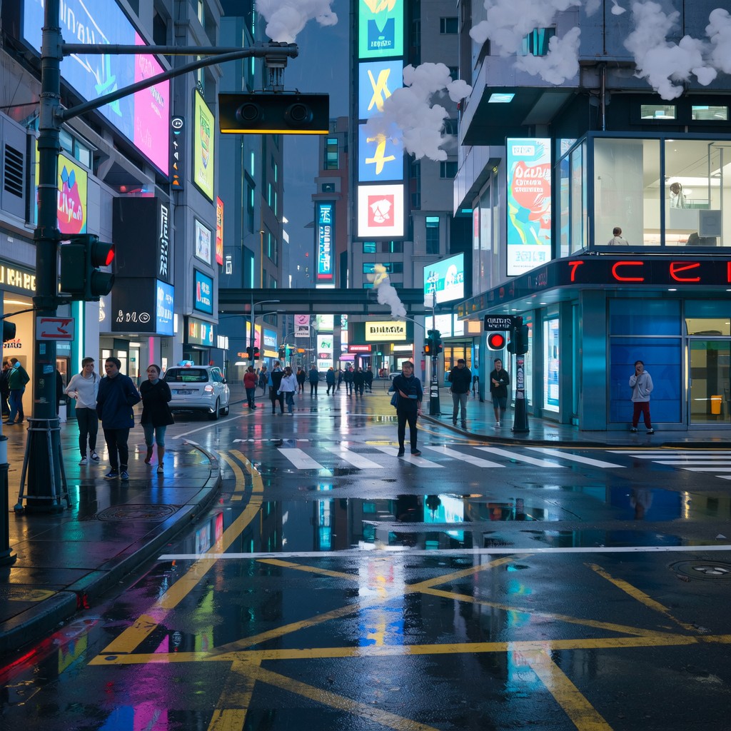 Free Neon Rain Streets Image - Cyberpunk, Futuristic, Neon | Download ...