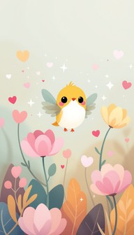 Cheerful Humming Free Magical Garden Hummingbird Image - Hummingbird, Flowers, Sparkles ...