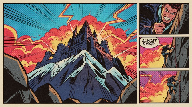 Free Comic Mountain Climber Image - Comic, Popart, Mountain | Download ...