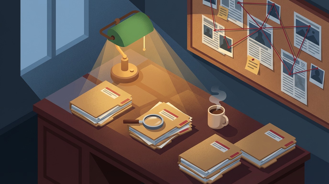 Free Detective Workspace Illustration Image - Detective, Workspace ...