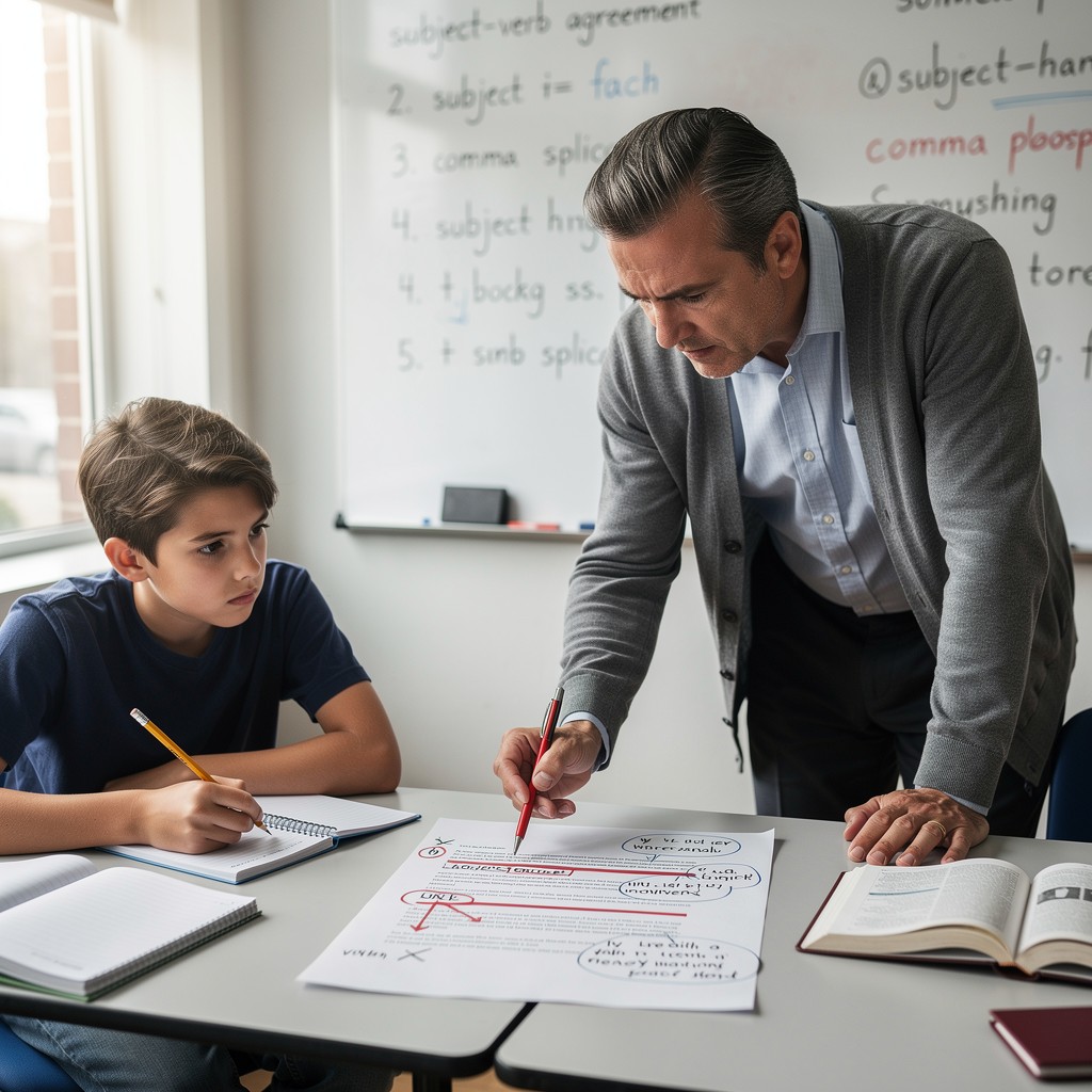 Free Grammar Correction Session Image - Teacher, Student, Grammar ...