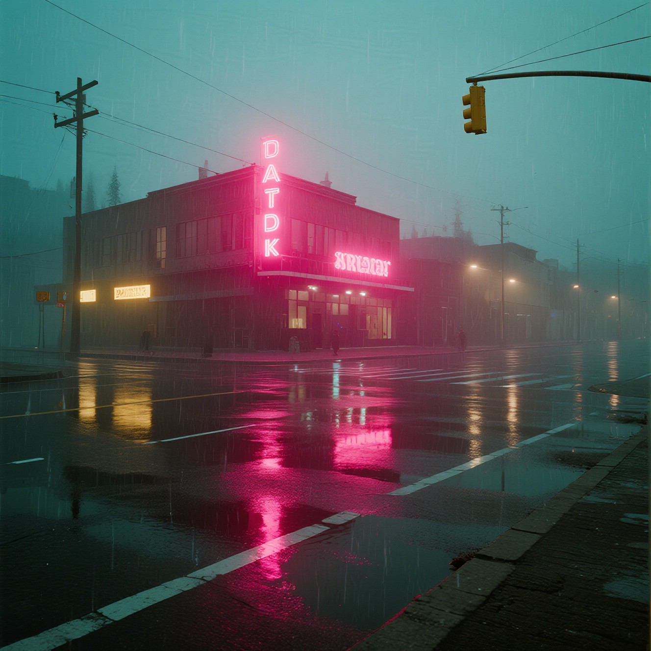 Free Neon Rainy Night Image - Neon, Rain, Reflection | Download at ...