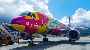 Free Colorful airplane exterior Image - Airplane, Colorful, Tarmac ...