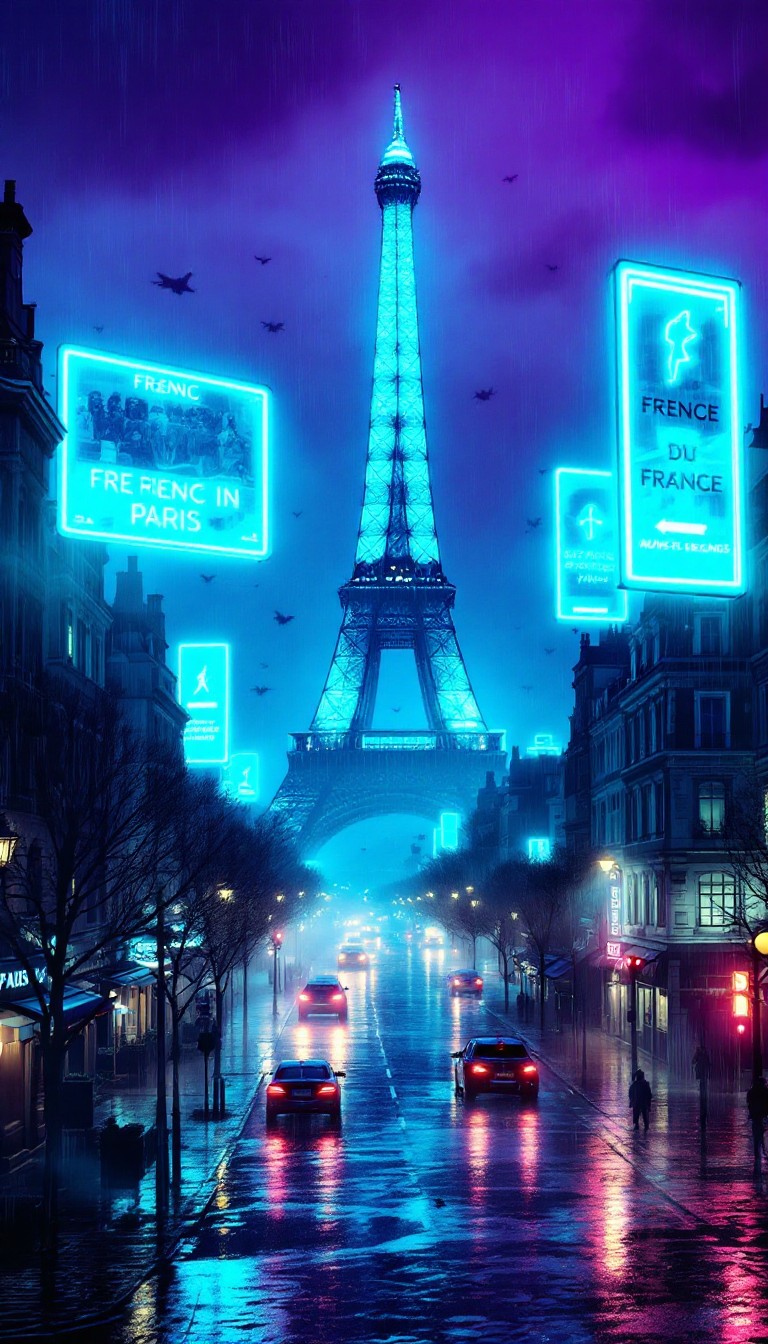 Free Neon Paris Dreams Image - Cyberpunk, Paris, Neon | Download at ...