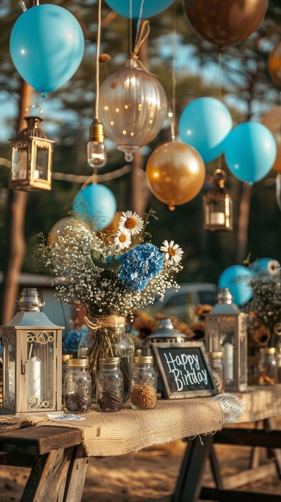 Free Festive Birthday Setup Image - Birthday, Celebration, Balloons ...