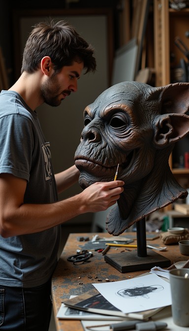 Monster Mask Creating Free Monster Mask Making Image - Monster, Mask, Sculpture | Download at ...