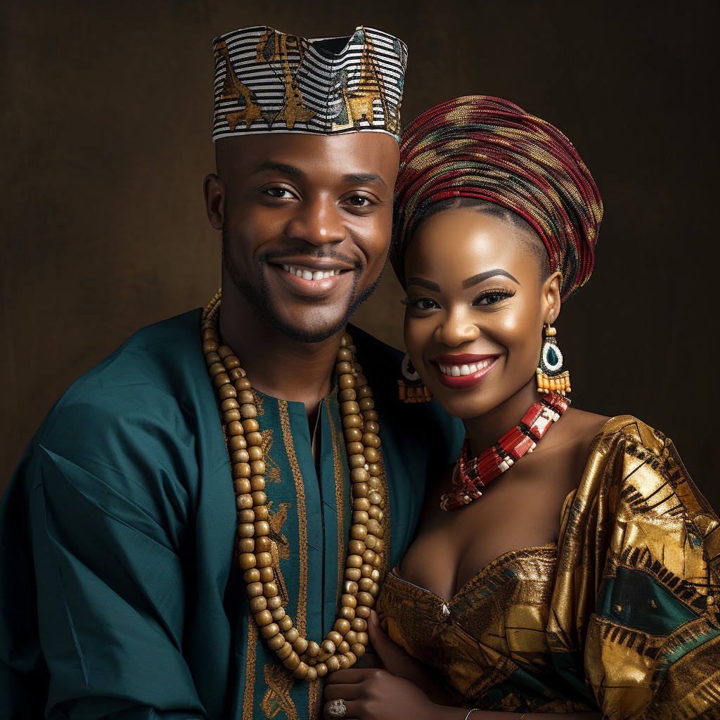 Free Regal Couple Portrait Image - African, Couple, Traditional ...